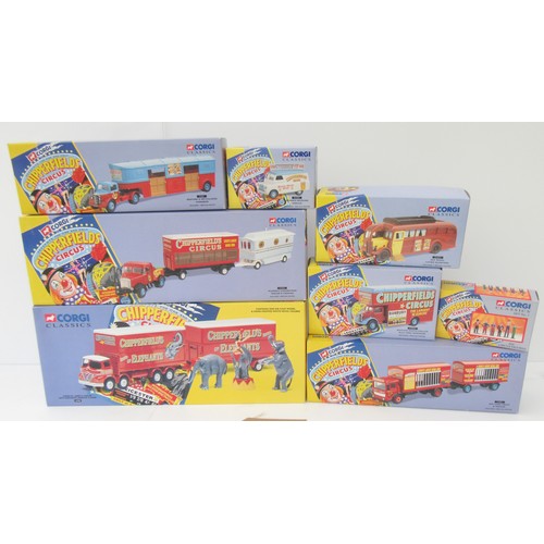 304 - CORGI CLASSICS CHIPPERFIELDS CIRCUS to include 07202 ,31901, 31902, 97885, 97886, 97887, 97888, 9788... 