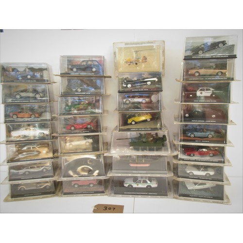 307 - DELPRADO James Bond 1:43 scale to include Russian Tank, Gondola and others. Mint in Plastic Cases (2... 