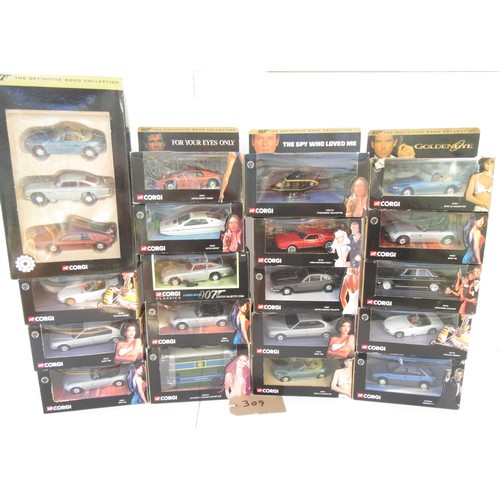 309 - CORGI James Bond The Definitive Collection to include Leyland RT Double Decker Bus, Stromberg Helico... 