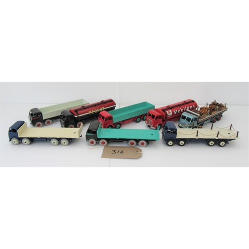 316 - DINKY SUPER TOYS Foden Trucks 1st and 2nd type cabs to include Tankers, Lorries and Open Trucks (cod... 