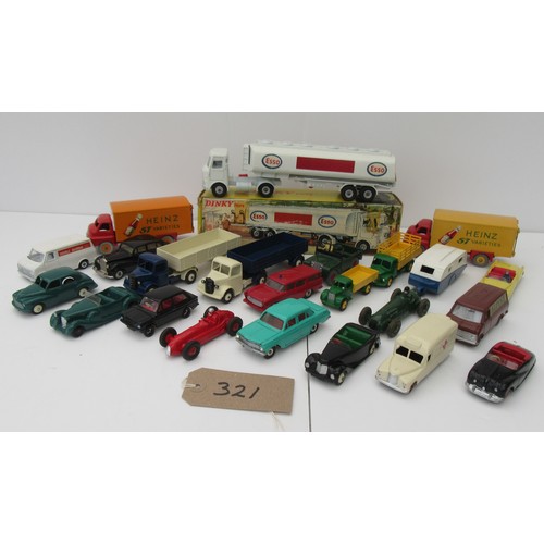 321 - DINKY TOYS to include LAGONDS SPORTS TOURER and MORRIS OXFORD (code 3) repainted, done to a very hig... 