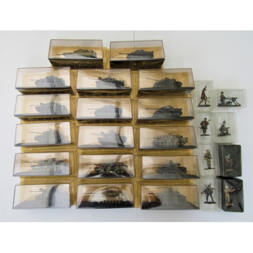 323 - DELPRADO MODEL TANKS to include British and foreign makes (19) and DELPRADO WAR FIGURES (8)