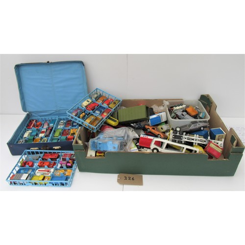 326 - MATCHBOX COLLECETORS CASE plus large amount of models in play worn condition. (100)