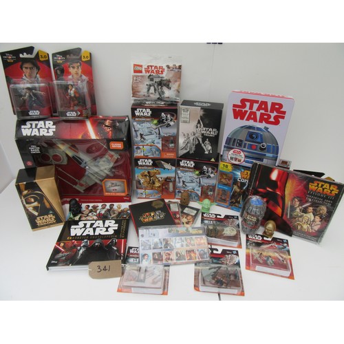 341 - STAR WARS FIGURES and DVD`s PIN COLLECTION etc large quantity. Overall Excellent condition.