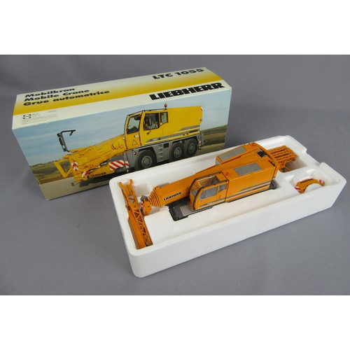 228 - CONRAD No.20100/0 LIEBHERR LTC 1055 Mobile Crane, 1:50th Scale, plus NZG No.652 LIEBHERR Mercedes HT... 