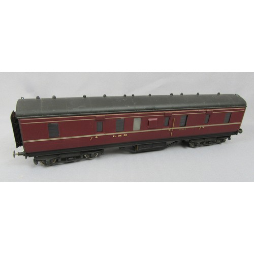 64 - ‘0’ Gauge LMS Scratch Built Full Brake, LMS Maroon livery. Excellent to Near Mint.