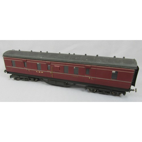 64 - ‘0’ Gauge LMS Scratch Built Full Brake, LMS Maroon livery. Excellent to Near Mint.