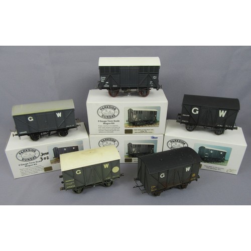 71 - ‘0’ Gauge Parkside Dundas/Peco, various GWR Goods Vans. (6) Excellent to Near Mint, some not in orig... 