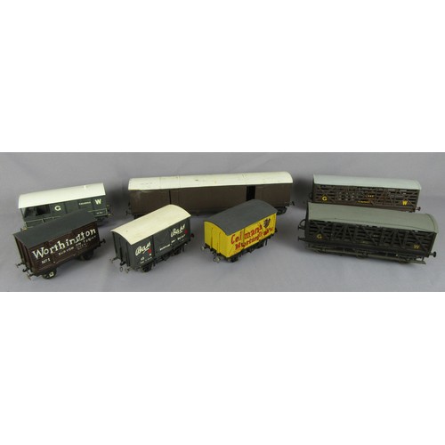 73 - ‘0’ Gauge SIPHON 6 wheel Wagons, Private owner vans, Worthington, Colemans Mustard, BASS, plus Bogie... 