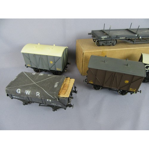 75 - ‘0’ Gauge GWR Various Goods Wagons, including Macaw Bogie Bolster. (7) Excellent to Near Mint.