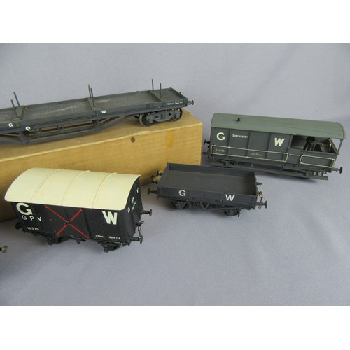 75 - ‘0’ Gauge GWR Various Goods Wagons, including Macaw Bogie Bolster. (7) Excellent to Near Mint.