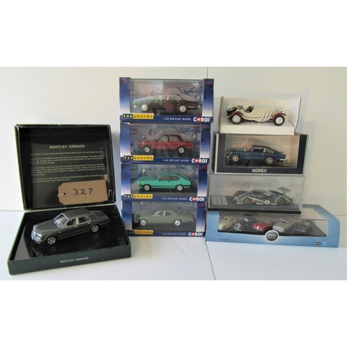 327 - MIXED MODERN DIE-CAST to include Corgi Vanguard, Minichamps BENTLEY and Norev Aston Martin. Mint in ... 