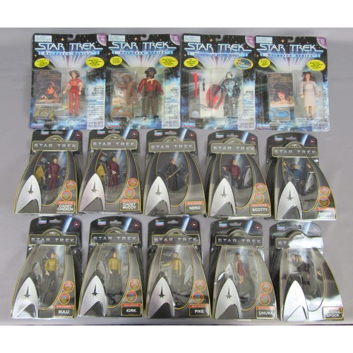 344 - Playmates Star Trek 4” Galaxy Collection group of 10 figures together with 4 Holodeck/Interstellar A... 