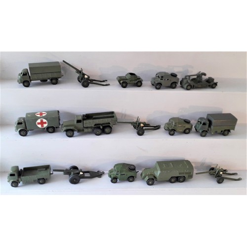 319 - DINKY MILITARY, unboxed models to include 677 Armoured Command Vehicle, 621 3 Ton Army Wagon, and ot... 