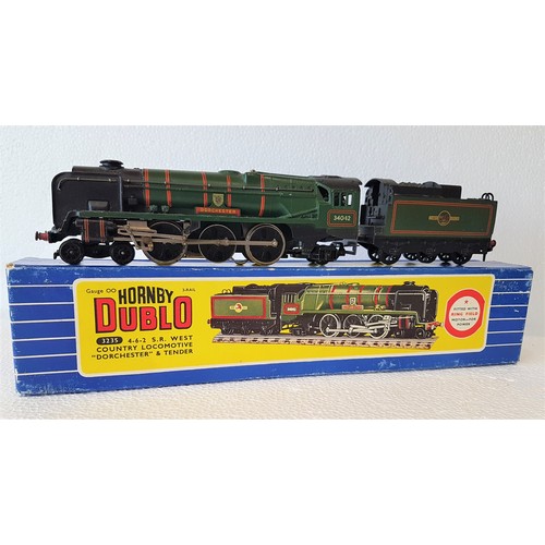 63 - HORNBY-DUBLO 3-Rail 3235 SR West Country Class No.43042 ‘Dorchester’. Very Good to Excellent/Boxed.