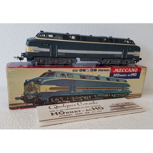 69 - HORNBY-ACHO 634 CC 0-6-0 Diesel Loco SNCF blue livery. Excellent to Near Mint in Very Good Box with ... 