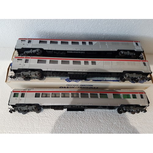 84 - HORNBY-ACHO 7457 Voiture Inox TEE Fourgow Generator Coaches x2, open coach x1. (3) Excellent to Near... 