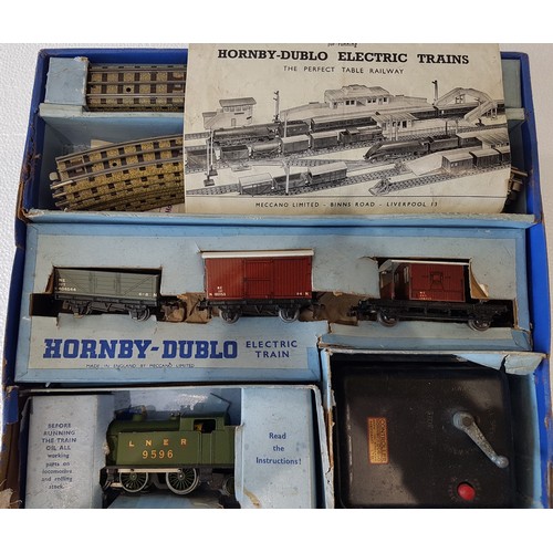 66 - HORNBY-DUBLO 3 Rail EDG7 LNER Tank Goods Set, comprising 0-6-2 Loco Green No.9696, Rolling Stock, Co... 