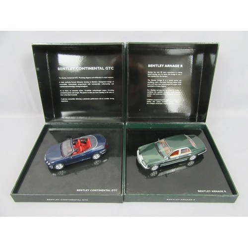 9 - MINICHAMPS 1/43 BENTLEY Arnage R and Continental GT. Mint in Excellent Boxes. (2)