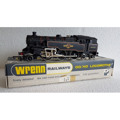 73 - WRENN ‘00’ W2218 2-6-4 BR Tank Loco, Black Livery. Chips to Paint work. Good, Box corners split.