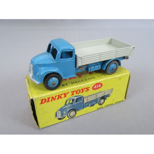 45 - DINKY TOYS 414 Dodge Rear Tipping Wagon, mid-grey cab & chassis with light grey tipper body. Excelle... 