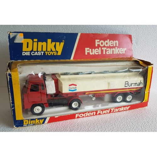 59 - DINKY TOYS 950 Foden ‘BURMAH’ Tanker. Red/White livery. Excellent to Near Mint, in Fair to Good Box.