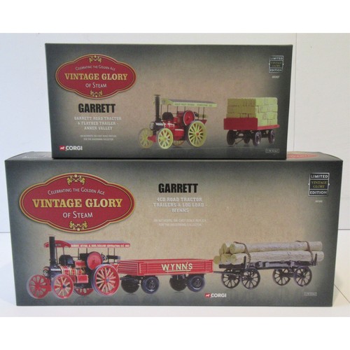 18 - CORGI VINTAGE Glory of Steam to include 80305 Garret 4CD Road tractor “Wynn’s” and Garret Road tract... 