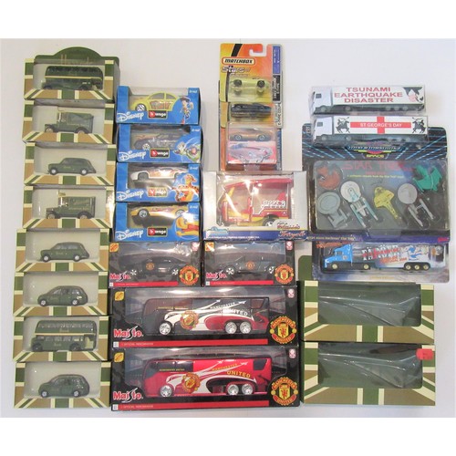 23 - MIXED DIECAST MODELS to include 10x “Harrods” branded models, Maisto “Man United” models, Burago “Di... 
