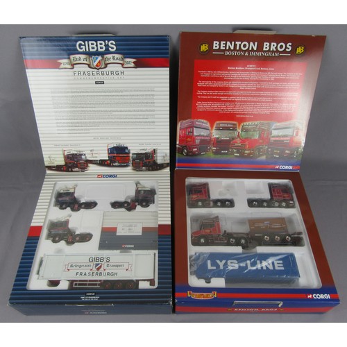 239 - CORGI 1:50th TRUCKS to include CC99125 Gibb’s of Frazerbough and CC99173 Benton Bros. Mint in Excell... 