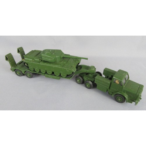 256 - DINKY SUPERTOYS 698 Tank Transporter with Tank. Good Plus in a Good Box.