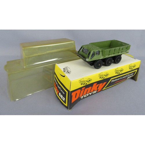 261 - DINKY TOYS 682 Stalwart Load Carrier, 691 Striker Anti-Tank Vehicle (damaged bubble pack), 699 Leopa... 