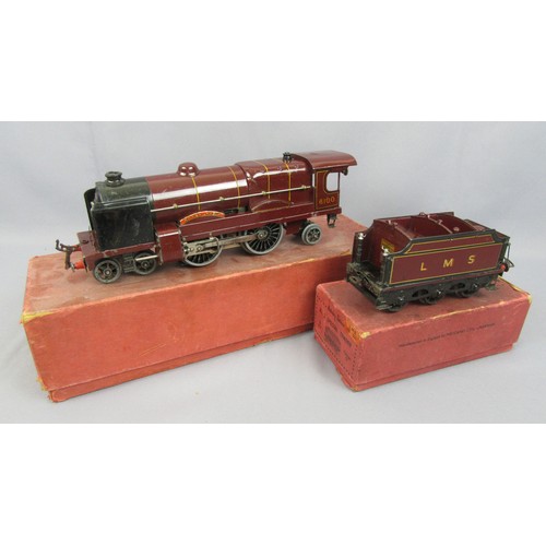 309 - HORNBY ‘O’ GAUGE 20v Electric LMS 4-4-2 ‘Royal Scot’ Locomotive & Tender. Good in Fair Boxes. (2)