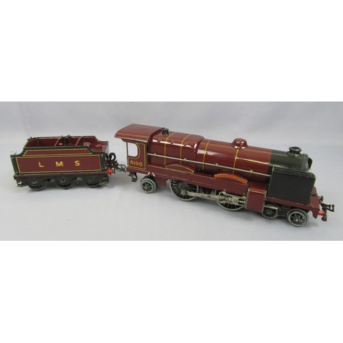 309 - HORNBY ‘O’ GAUGE 20v Electric LMS 4-4-2 ‘Royal Scot’ Locomotive & Tender. Good in Fair Boxes. (2)