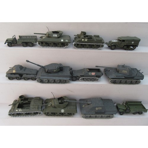 34 - SOLIDO MILITARY UNBOXED models to include 232 Tank Destroyer, 143 Half Track and others. Generally E... 
