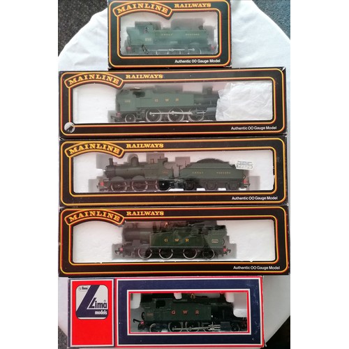 313 - MAINLINE 00 Gauge GWR Loco’s comprising Pannier Tank No 5764 green, Cat no 37084, Dean Goods No 2516... 