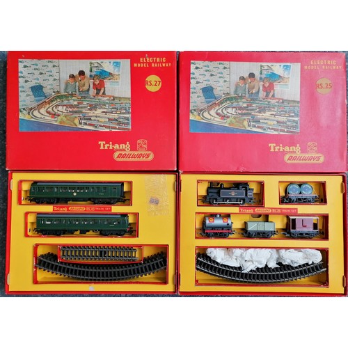 328 - TRIANG 00 Gauge DMU Set No RS27 comprising 2 DMU carriages (Type 101) track. Set 2 Pickup Goods No R... 