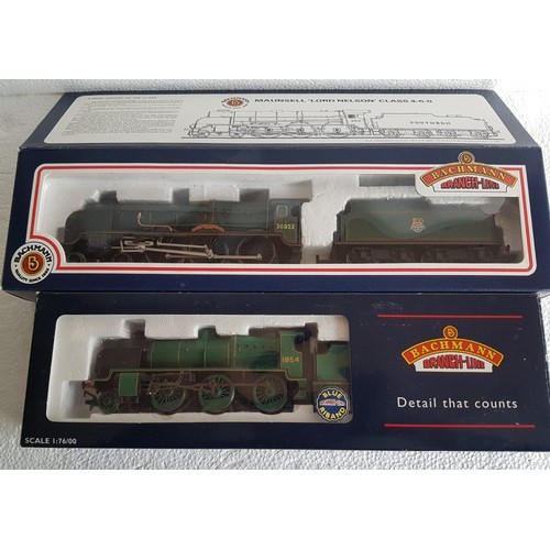 56 - BACHMANN ‘00’ 31-405 Lord Nelson No.30852 ‘Sir Walter Rayleigh’ Loco & Tender, BR Green, 32-155 N Cl... 