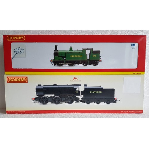 65 - HORNBY (CHINA) R2343 SR 0-6-0 Class Q1 No.C8, R2733 SR 0-4-4 M7 Class No.676 SR Green, DCC Ready. (2... 