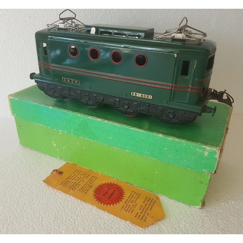 75 - HORNBY (FRENCH) ‘0’ Gauge 3-Rail Electric Loco BB8051 SNCF Dark Green. Excellent/Boxed, includes Gua... 