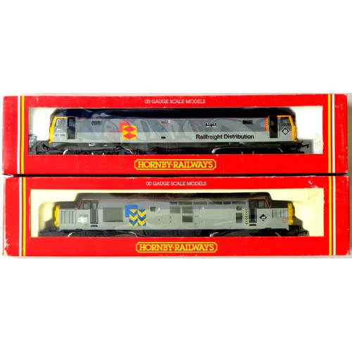 345 - HORNBY 00 Gauge Diesel Locos comprising: R243 Class 37 Co-Co No. 37885 Railfreight Metals 2-tone gre... 