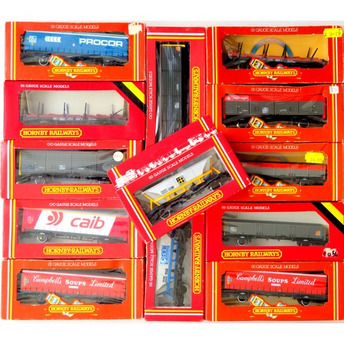 350 - HORNBY 00 Gauge Goods Wagons comprising: 13 x assorted to include Hoppers, 45 ton Vans, Closed Vans,... 