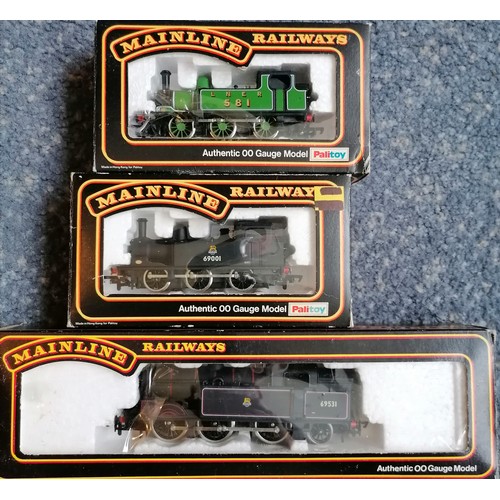 361 - MAINLINE 00 Gauge Locos comprising LNER J72 0-6-0 Tank Engine 581 green, Cat no 37054. BR J72 0-6-0 ... 