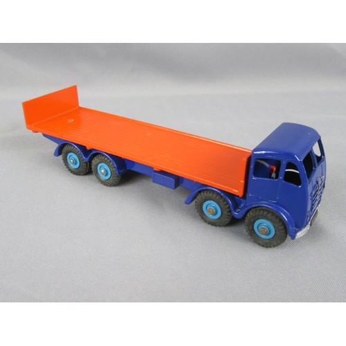 3 - DINKY SUPERTOYS 903 Foden Flat Truck with Tailboard in blue & orange. Excellent in a Good Plus Box.