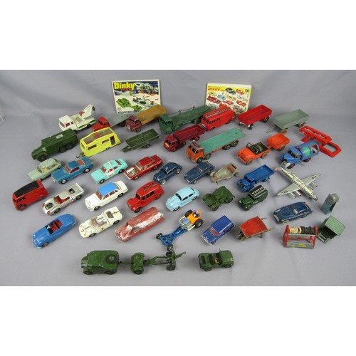 7 - DINKY/SUPERTOYS to include cars, commercials, military and others. Poor to Good Plus, some repainted... 
