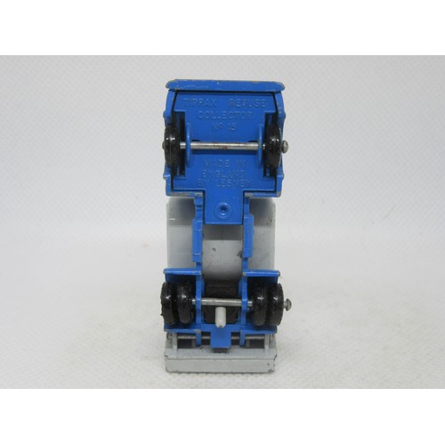 73 - MATCHBOX 1-75 REGULAR WHEELS Pre-Production Colour Trial 15c Refuse Truck in lighter blue without pe... 