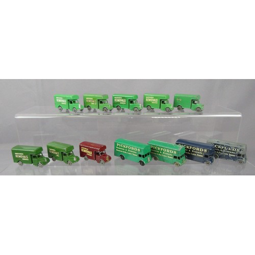 76 - MATCHBOX 1-75 REGULAR WHEELS to include 8x 17a/b Bedford Removals Van and 4x 46b Pickford’s Removal ... 