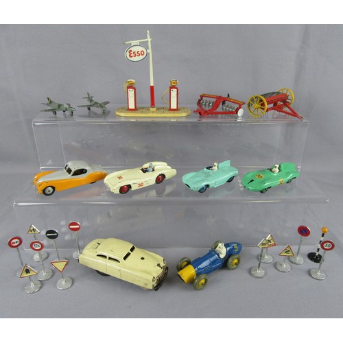 96 - DINKY TOYS unboxed group to include 238 Jaguar D-Type, 237 Mercedes Benz Racer, 236 Connaught Racer,... 