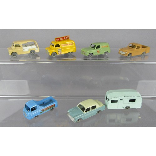 98 - MATCHBOX 1-75 REGULAR WHEELS to include 50a Commer Pick-up, 59a Ford Thames ‘Singer’ Van, 60a Morris... 