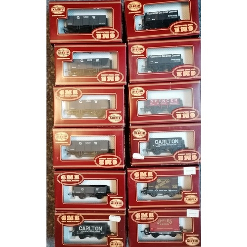 303 - GMR (AIRFIX) 00 Gauge Great Western & Private Owner wagons comprising 10 assorted coal wagons and 2 ... 