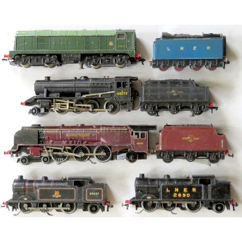 192 - HORNBY DUBLO 3-rail Locos comprising: 4-6-2 “Duchess of Sutherland” (renamed) Loco and Tender No. 46... 